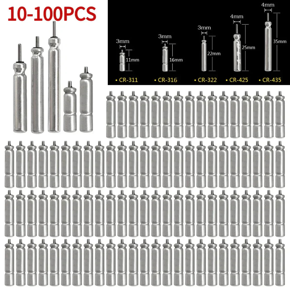 (Pack of 100) 10- Electronic Fishing Float CR311 CR316 CR322 CR425 CR435 Battery Night Fishing Floats Light Luminous Fishing Accessories