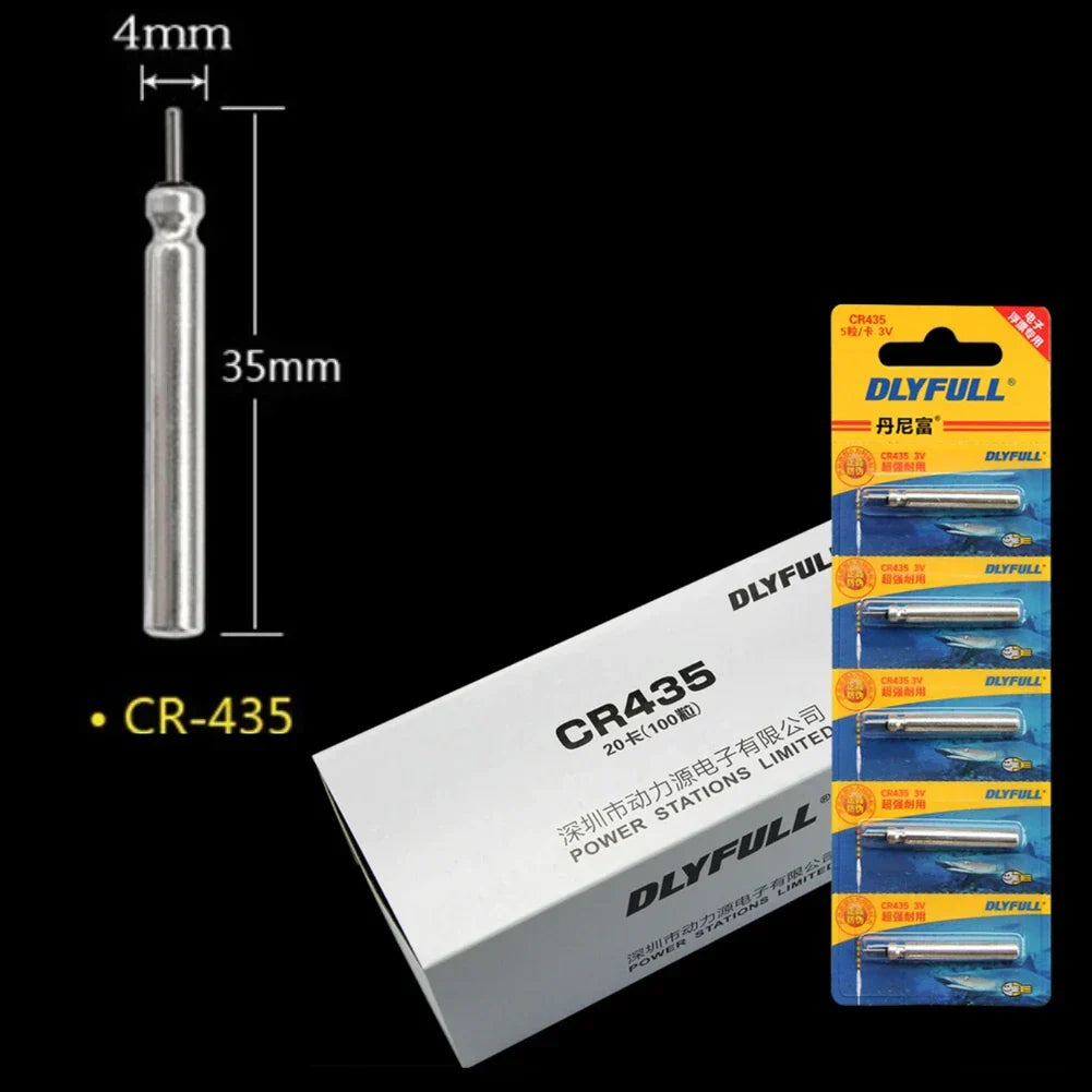 (Pack of 100) 10- Electronic Fishing Float CR311 CR316 CR322 CR425 CR435 Battery Night Fishing Floats Light Luminous Fishing Accessories