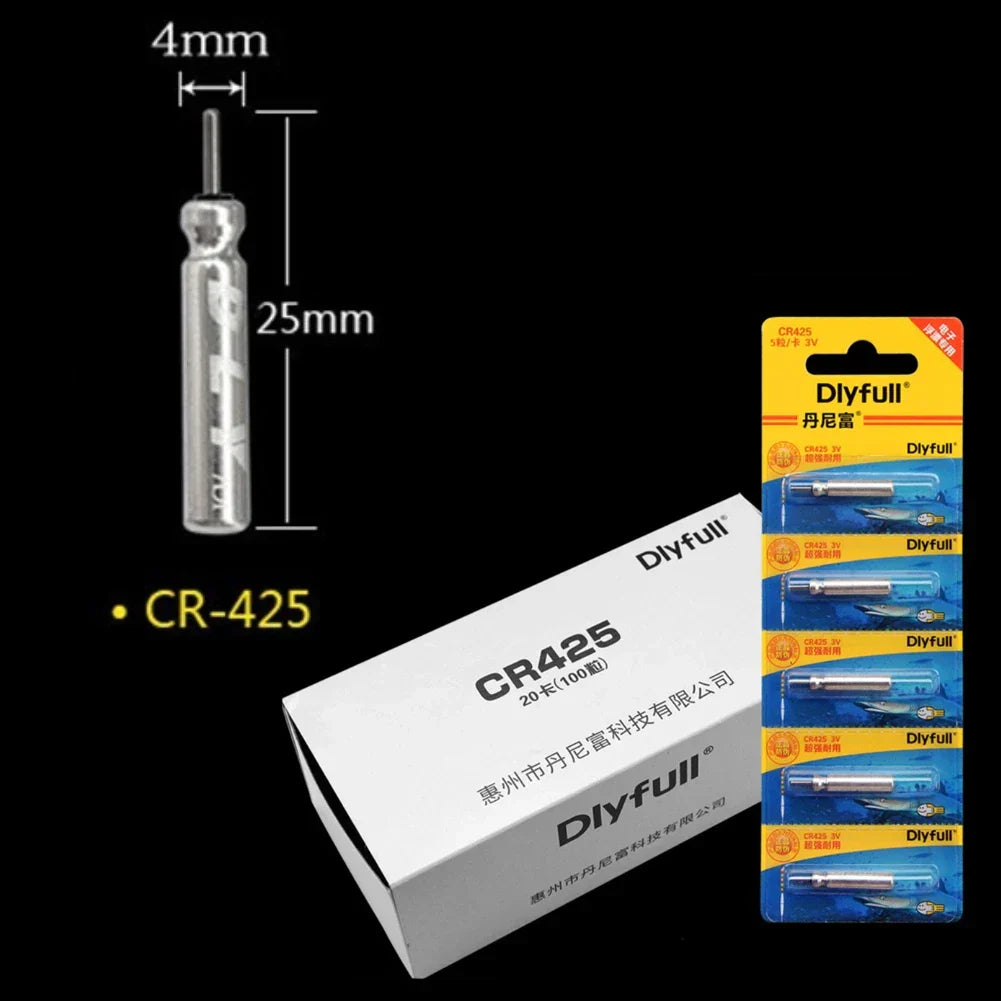 (Pack of 100) 10- Electronic Fishing Float CR311 CR316 CR322 CR425 CR435 Battery Night Fishing Floats Light Luminous Fishing Accessories