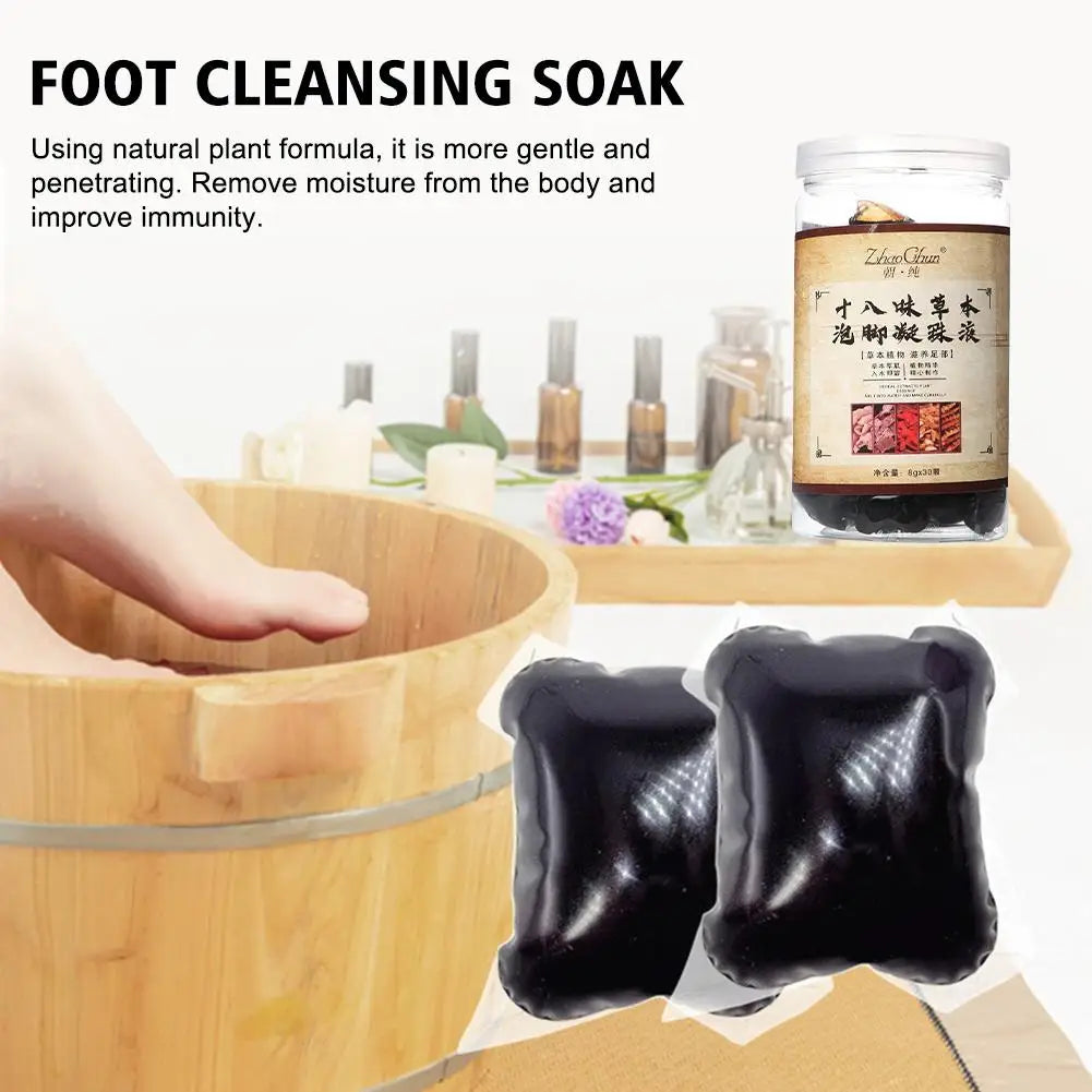 (Pack of 30) 10/ Foot Cleansing Soak Gel Beads Natural Slimming Foot Bath Up Detox Relieve Fatigue Swelling Personal Health Care New
