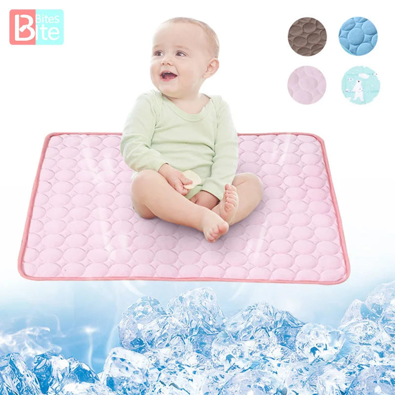 100x70cm Baby Summer Ice Soft Breathable Mattress Double Sided Cotton Mesh Baby Bedding Set Machine Washable Bed Ice Mattresses