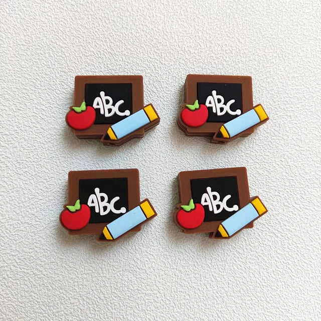 (Pack of 10) New Silicone Beads Focal Coffee Cup Teether Beads Food Grade Baby Chewing Toy Bead DIY Nipple Chain Jewelry Accessories