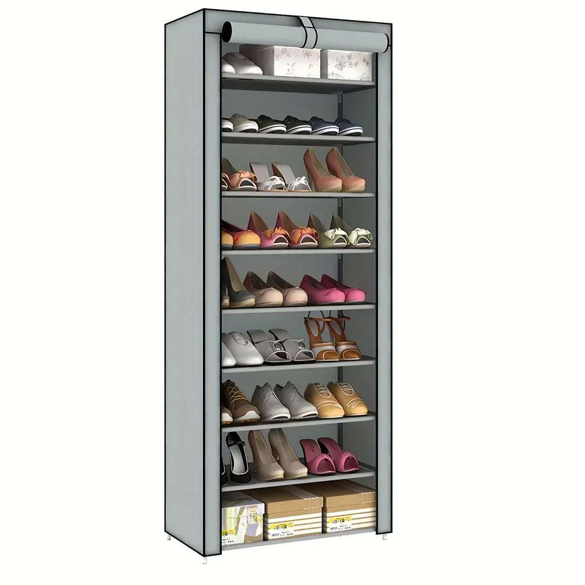 1pc-Multi layered dustproof shoe cabinet space shoe rack, furniture and home storage shoe rack