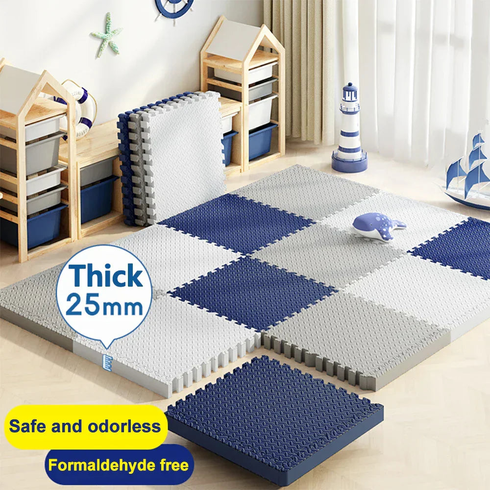 (Pack of 8) 2.5CM Thick Baby Children's Room Game Mat Carpet Soundproof Playing Activity Gym Mat Puzzle Environmental Protection Mat