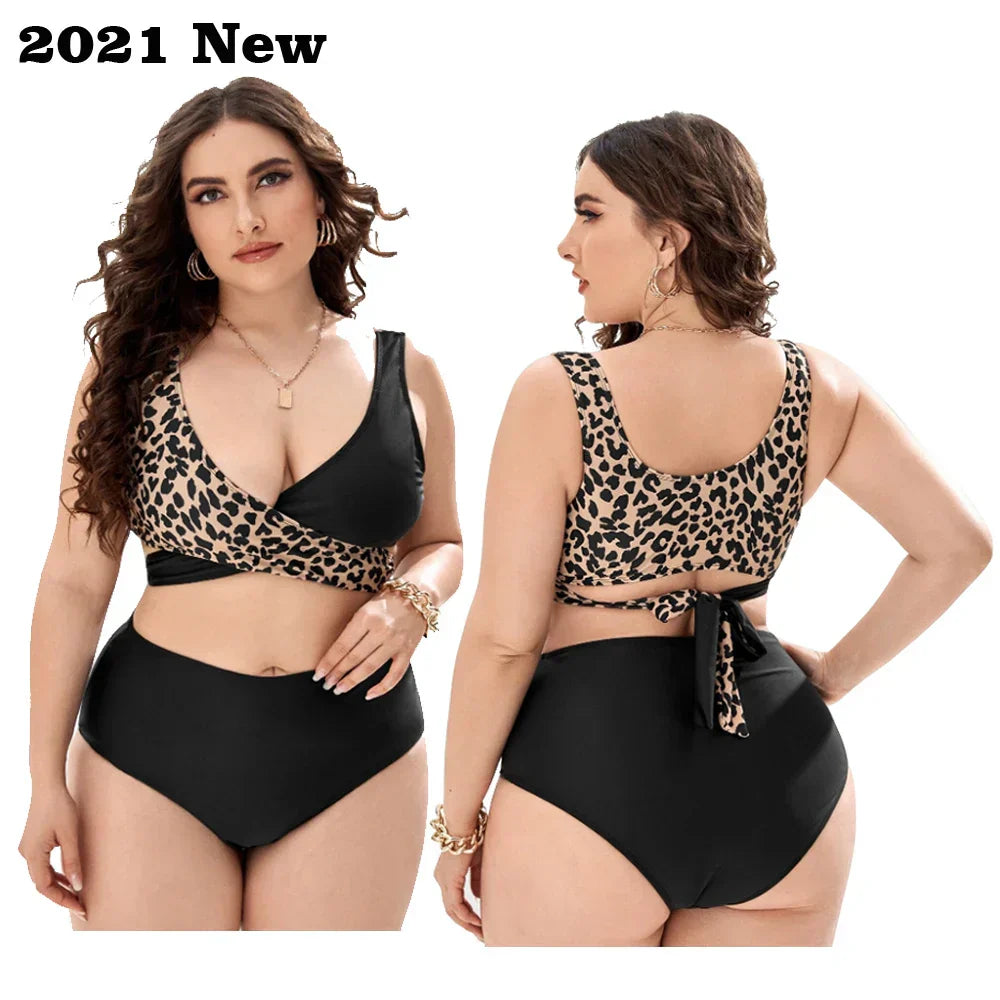 2022 Women Push Up Bikinis Set Swimwear Plus Size High Waist Swimsuit Larges Big Plussize Swimming Suits Bathing Beachwear New