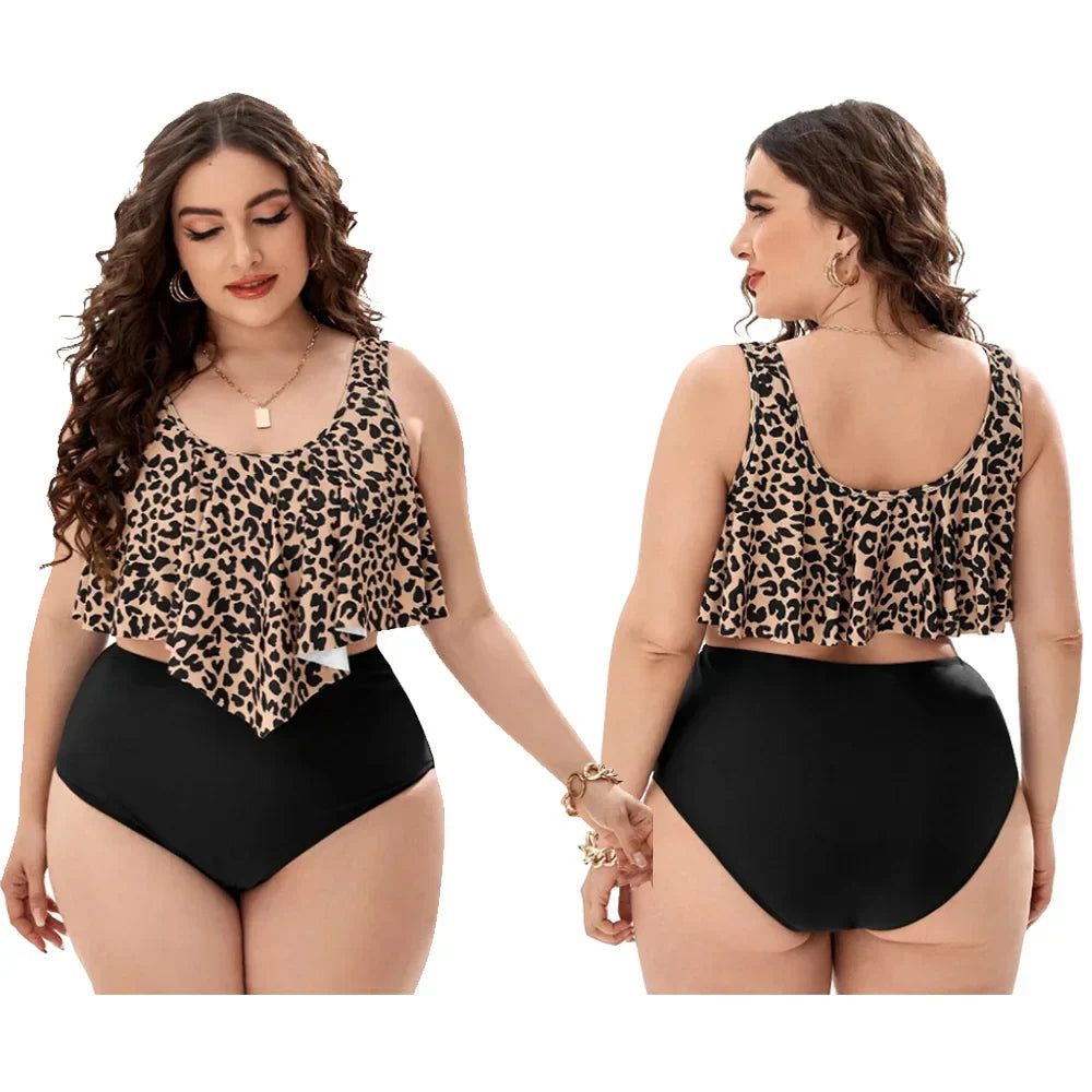 2022 Women Push Up Bikinis Set Swimwear Plus Size High Waist Swimsuit Larges Big Plussize Swimming Suits Bathing Beachwear New