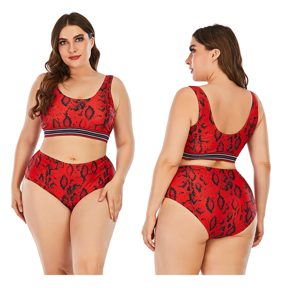 2022 Women Push Up Bikinis Set Swimwear Plus Size High Waist Swimsuit Larges Big Plussize Swimming Suits Bathing Beachwear New