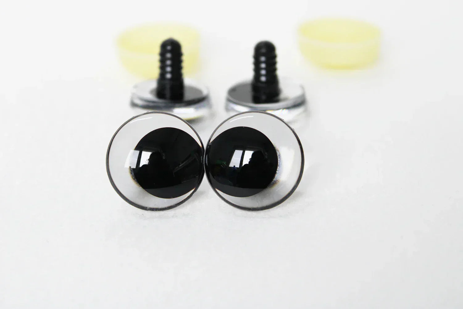 (Pack of 20) NEW 12mm 14 16 18 20 25 30mm 3D Cartoon Clear toy safety strange eyes doll eyes eyes with hard washer-size option