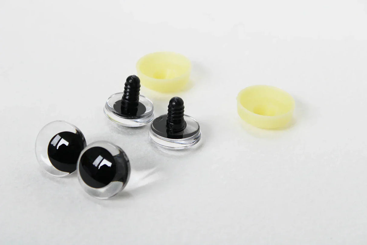 (Pack of 20) NEW 12mm 14 16 18 20 25 30mm 3D Cartoon Clear toy safety strange eyes doll eyes eyes with hard washer-size option