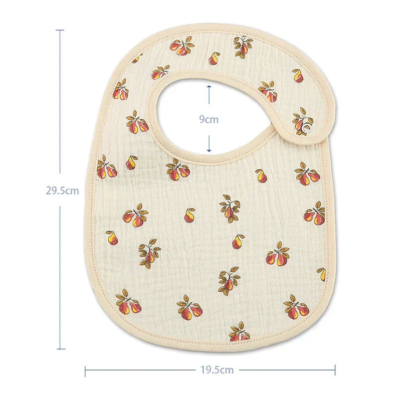 (Pack of 2) /set Cotton Waterproof Baby Bibs Summer Infant Bib Newborn Burp Cloths Bandana for Kids Boys Girls Soft Feeding Saliva Towel