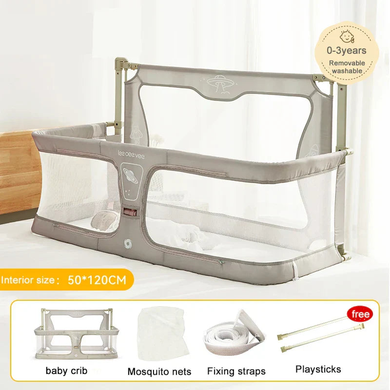 3 In 1 Baby Bed Guardrail Crib For Infants Bed Barrier Safety Rail Fence Cot Baby Cribs Adaptable To Bed