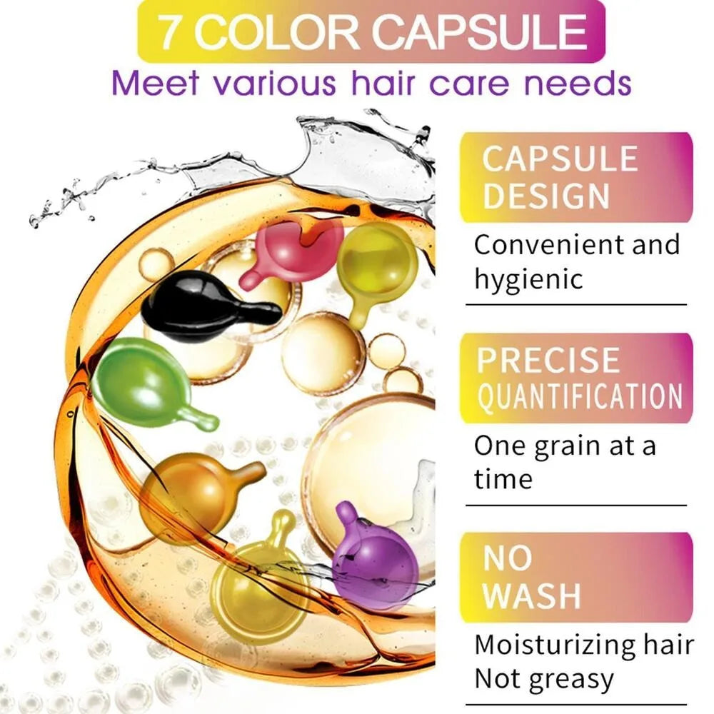(Pack of 30) \1 bottle Soft Smooth Silky Hair Care Capsule Keratin Complex Repair Oil Anti-fruit Essential Oil Burn Damaged Essence