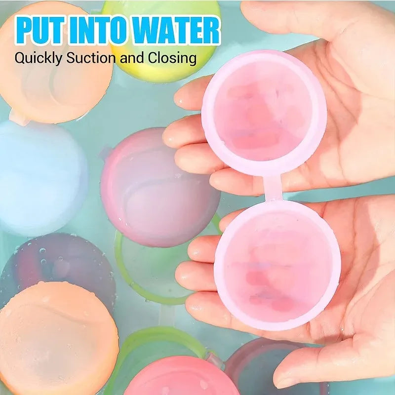 (Pack of 30) Water Balloons Reusable Refillable Water Balloon Quick Fill Self Sealing Water Bomb Splash Balls for Kids Swimming Pool
