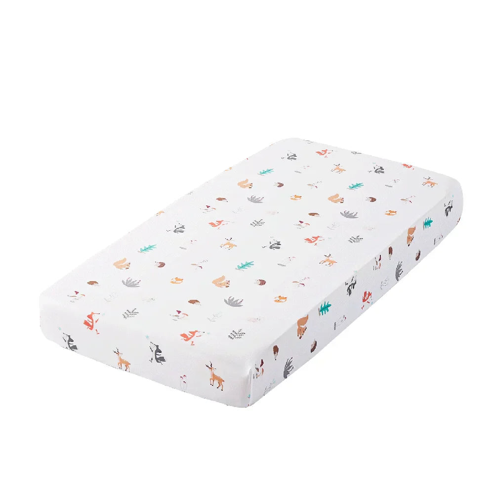 (Pack of 3) Microfiber Crib Bedding Set Forest And Animal Designs For Boys and Girls Baby Quilt Includes Quilt Crib Sheet, Crib Skirt