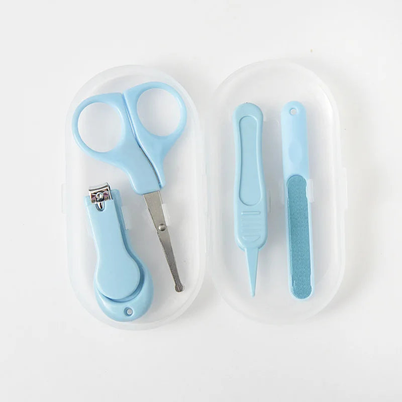 (Pack of 4) Small Baby Care Anti-clamping Nail Clipper Set Stainless Steel Baby Nail Clipper Set Nail Trimmer Baby Essential Products