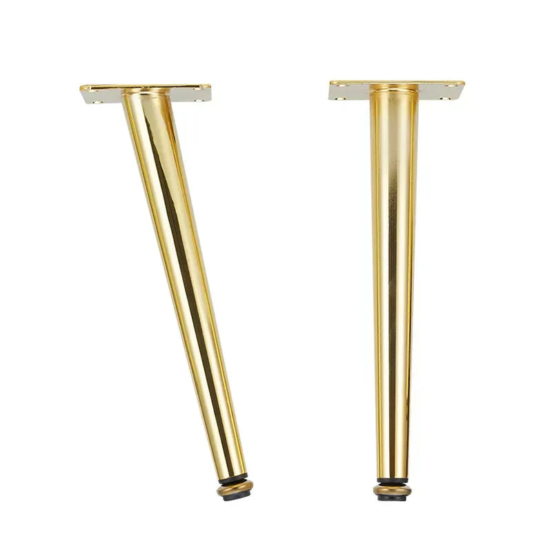 (Pack of 4) Furniture Legs Gold Black Adjustable Tapered Metal Feet for Table Sofa Cupboard Cabinet Stool Chair Feet Accessories