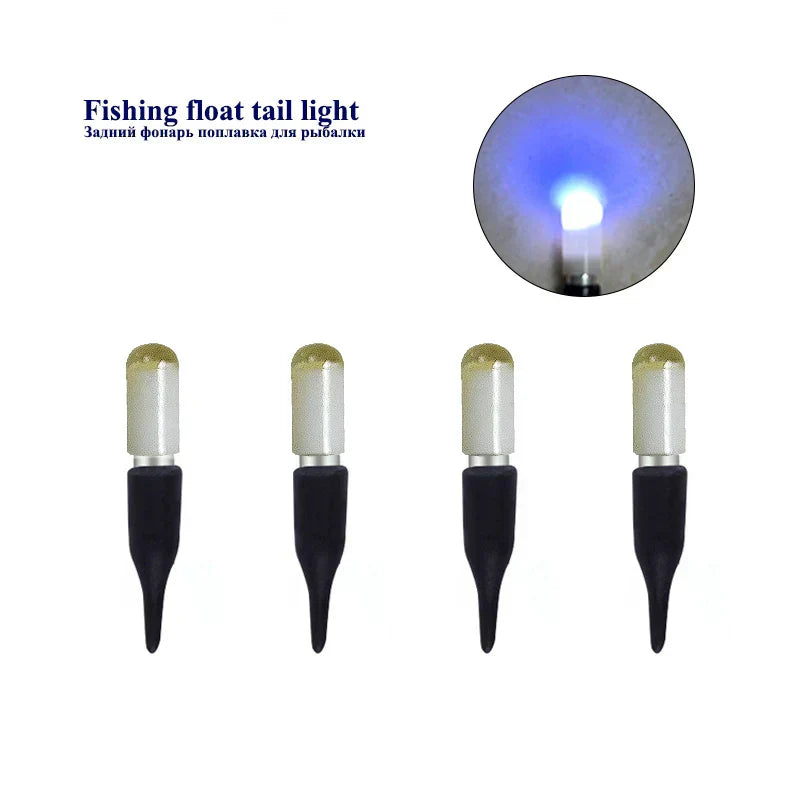 4Sets Electric Fishing Floats Tail LED Electronic Light+4 CR311+1 Bag Hooks Luminous Drifting LED Light Fishing Accessories