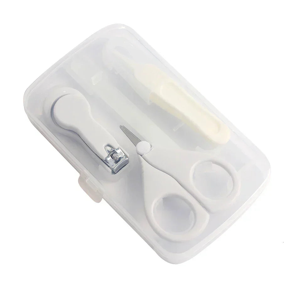 (Pack of 4) Baby Healthcare Kits Baby Nail Care Set Infant Finger Trimmer Scissors Nail Clippers Storage Box For Travel