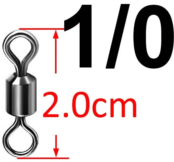 (Pack of 500) Bearing Swivel Fishing Connector Stainless Steel Carp Fishing Accessories Snap Fishhook Lure Solid Ring Swivel Tackle