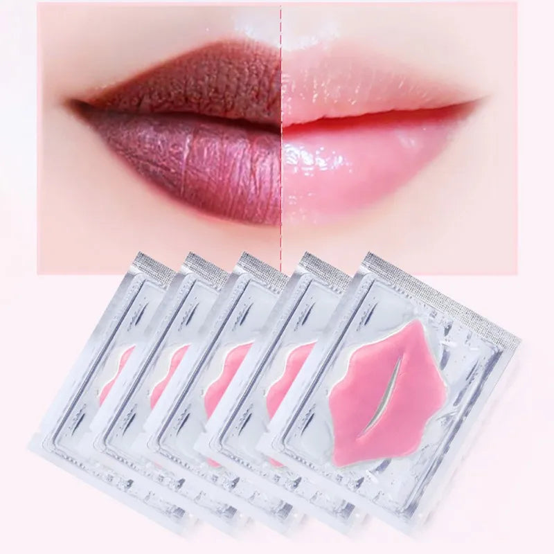 (Pack of 50) Collagen Lip Mask Moisturizing Anti Wrinkle Nourishing Beauty lips Care Labial Moisturizer Lip Patches Gel Pads Skin Care