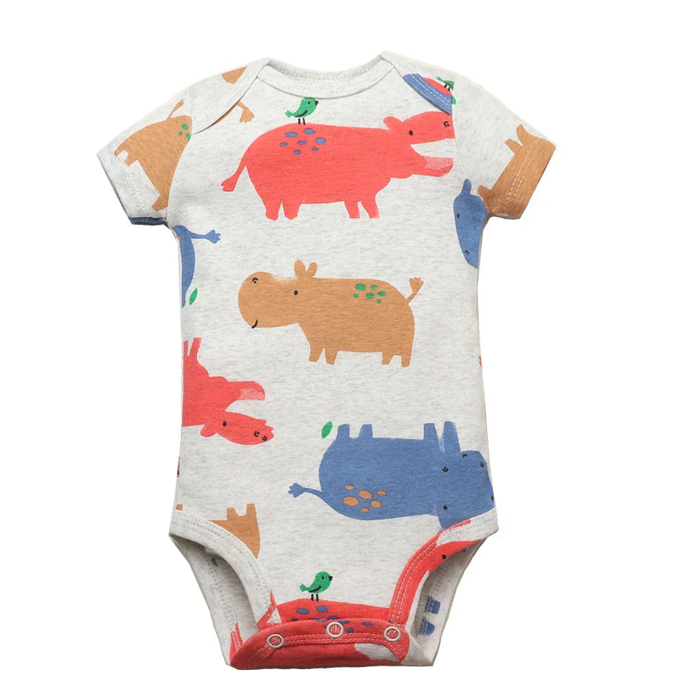 (Pack of 5) /Lot Baby Boys Girls Bodysuits 100% Cotton Short Sleeves Kids Clothes 6-24 Month Newborn Baby Clothing bebe Jumpsuit