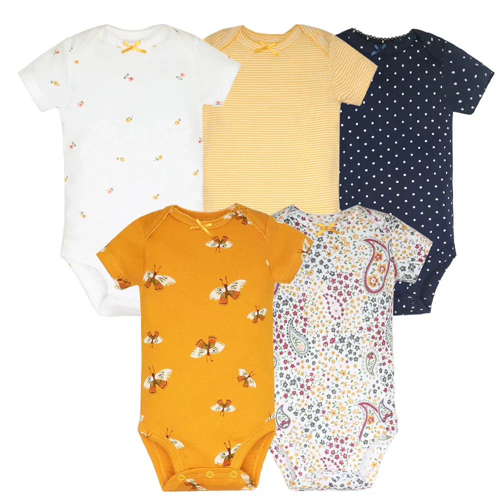 (Pack of 5) /lot Baby Bodysuit Fashion Girl Clothes Cotton Newborn Baby Boy Clothing Infant Body Baby Jumpsuit Cartoon Ropa Bebe