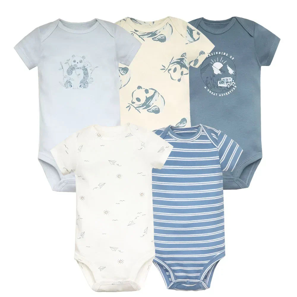 (Pack of 5) /lot Baby Bodysuit Fashion Girl Clothes Cotton Newborn Baby Boy Clothing Infant Body Baby Jumpsuit Cartoon Ropa Bebe