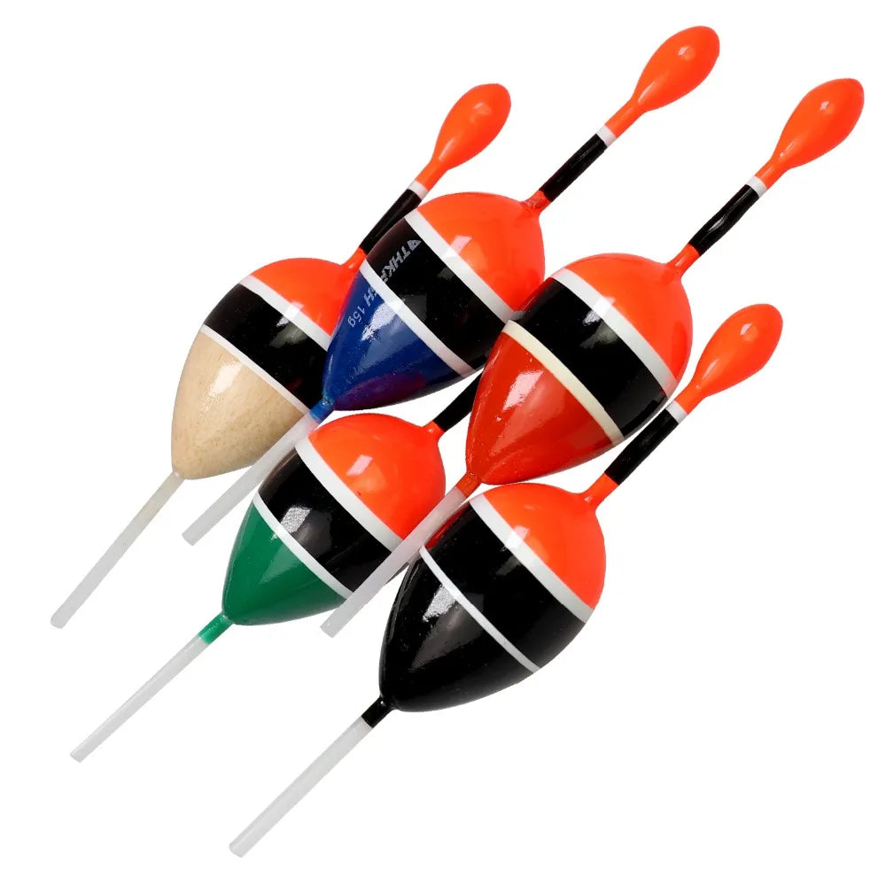 (Pack of 5) /lot Fishing Slip Float Bobbers 15g 5g Balsa Wood Fishing Slip Float 6 colors Slip Bobber Rigs