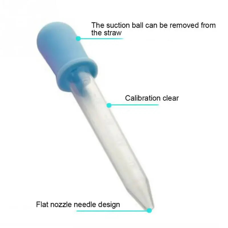 (Pack of 10) 6/7/8/ Baby Dropper Medicine Feeder Child Medicine Device Silicone Pipette Liquid Food Dropper Infant Utensils 5ML