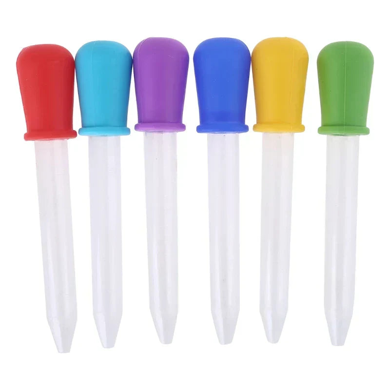 (Pack of 10) 6/7/8/ Baby Dropper Medicine Feeder Child Medicine Device Silicone Pipette Liquid Food Dropper Infant Utensils 5ML