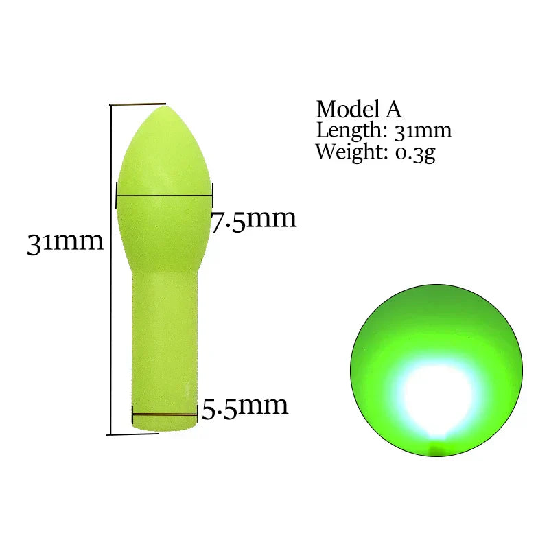 (Pack of 6) Luminous Ocean Fishing Light Stick+6 CR425 Electronic Glow Stick Sea Light Stick Electric Rod Light Stick Fishing Tackle