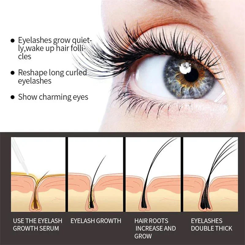 7 Days Fast Eyelash Growth Serum Natural Enhancer Eyelash Longer Fuller Thicker Lashes Treatment Products Eye Care Makeup New