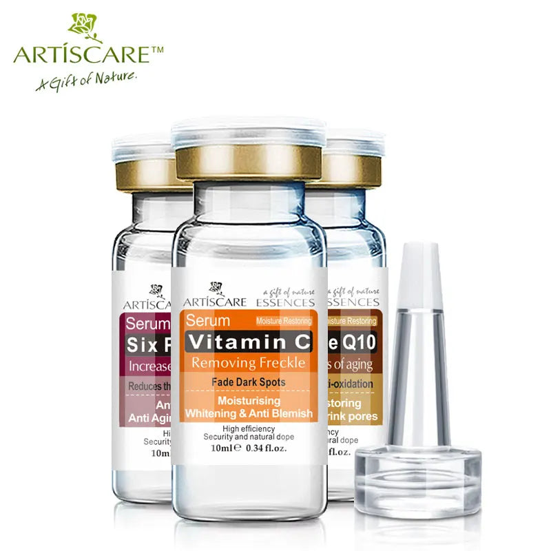 (Pack of 8) ARTISCARE Serum for Face Whitening Anti Wrinkles Hyaluron Acid Anti Aging Vitamain C Essence Acne Skin Care Facial Product