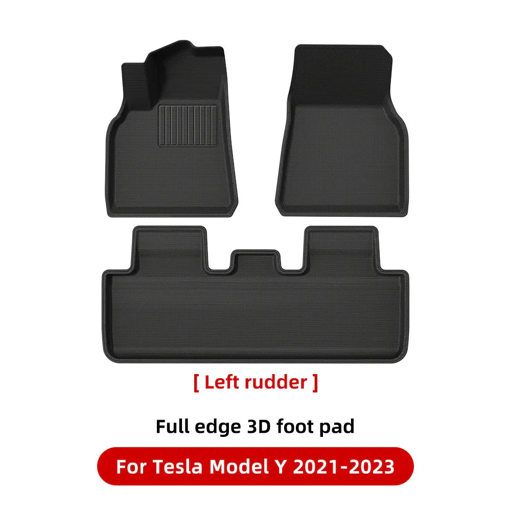 YZ Past Tesla Model 3 Y Highland Floor Mat Bagage Mat 2017 to 2024 Vier Seizoenen waterdichte 3D Vloer Liner