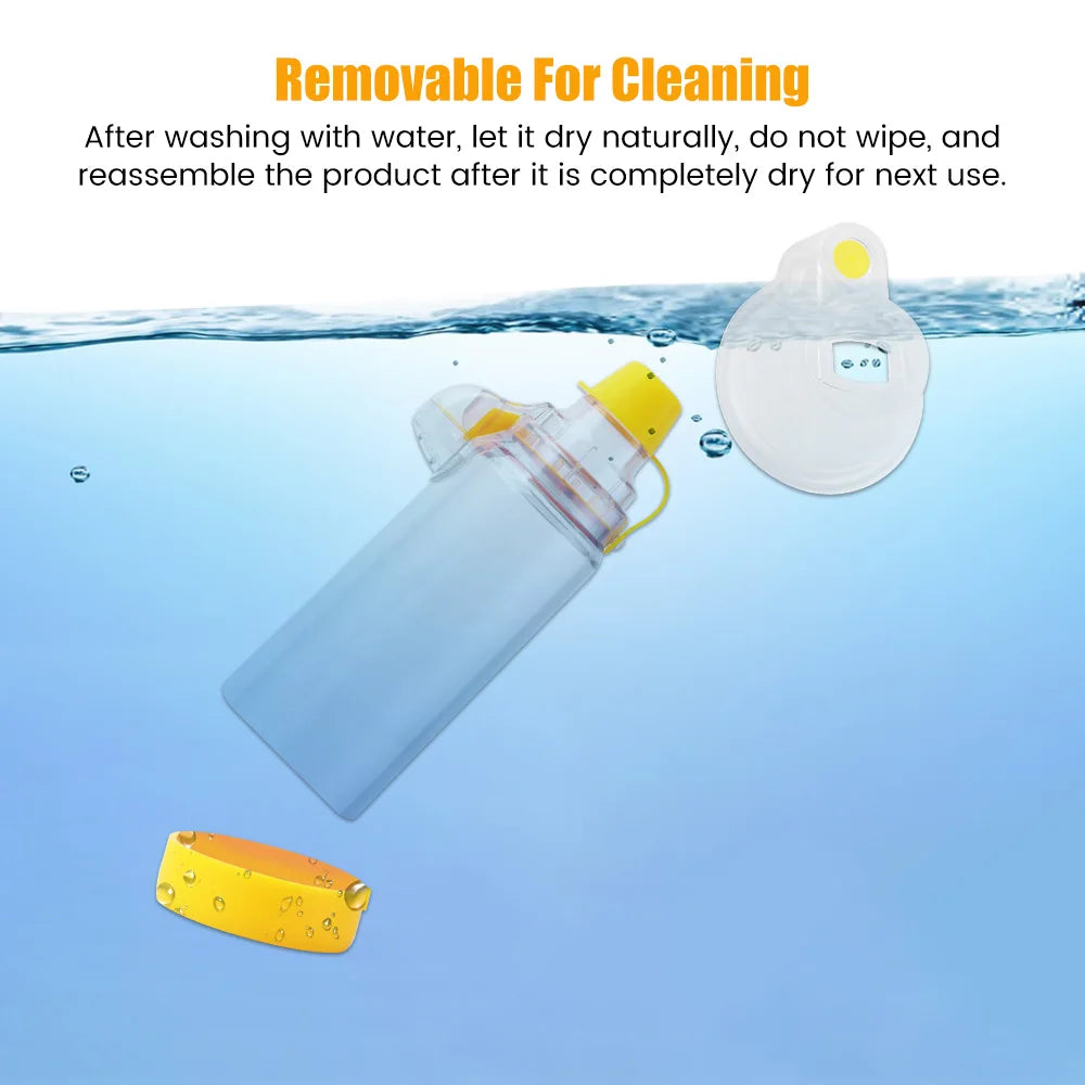 Automizer Asthma Spacer Inhaler Spacer Mist Storage Compressor Aerosol Cabin Nebulizer Tank with Mask Cup for Adult Child Baby