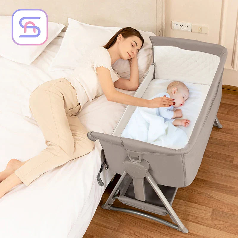 Baby Beside Sleeper Newborn Bassinet Multifunction Crib Portable Folding Travel Baby Bed Free Shipping on 2023