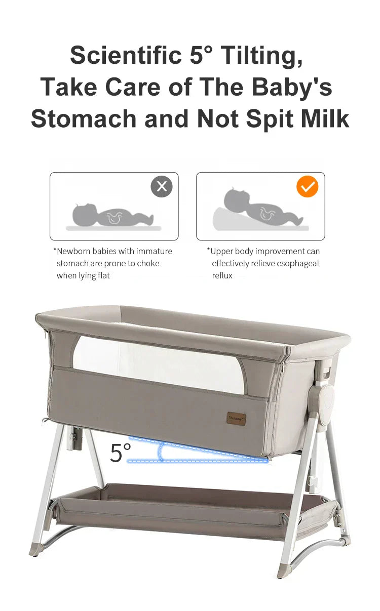 Baby Beside Sleeper Newborn Bassinet Multifunction Crib Portable Folding Travel Baby Bed Free Shipping on 2023