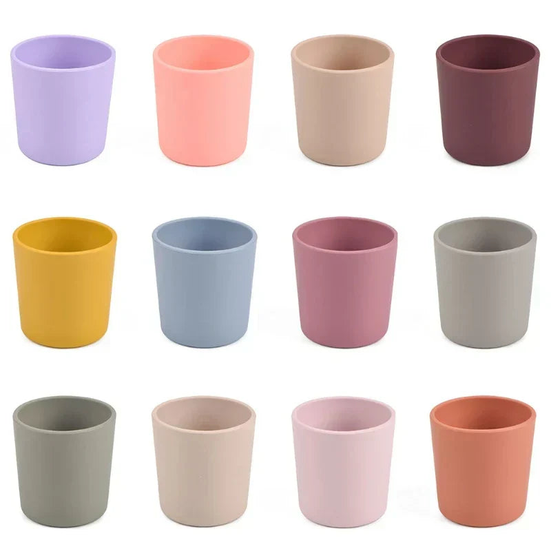 Baby Learning Drinking Cup Heat-Resistant Silicone Cup Water Mug Infant Toddler Drinkware