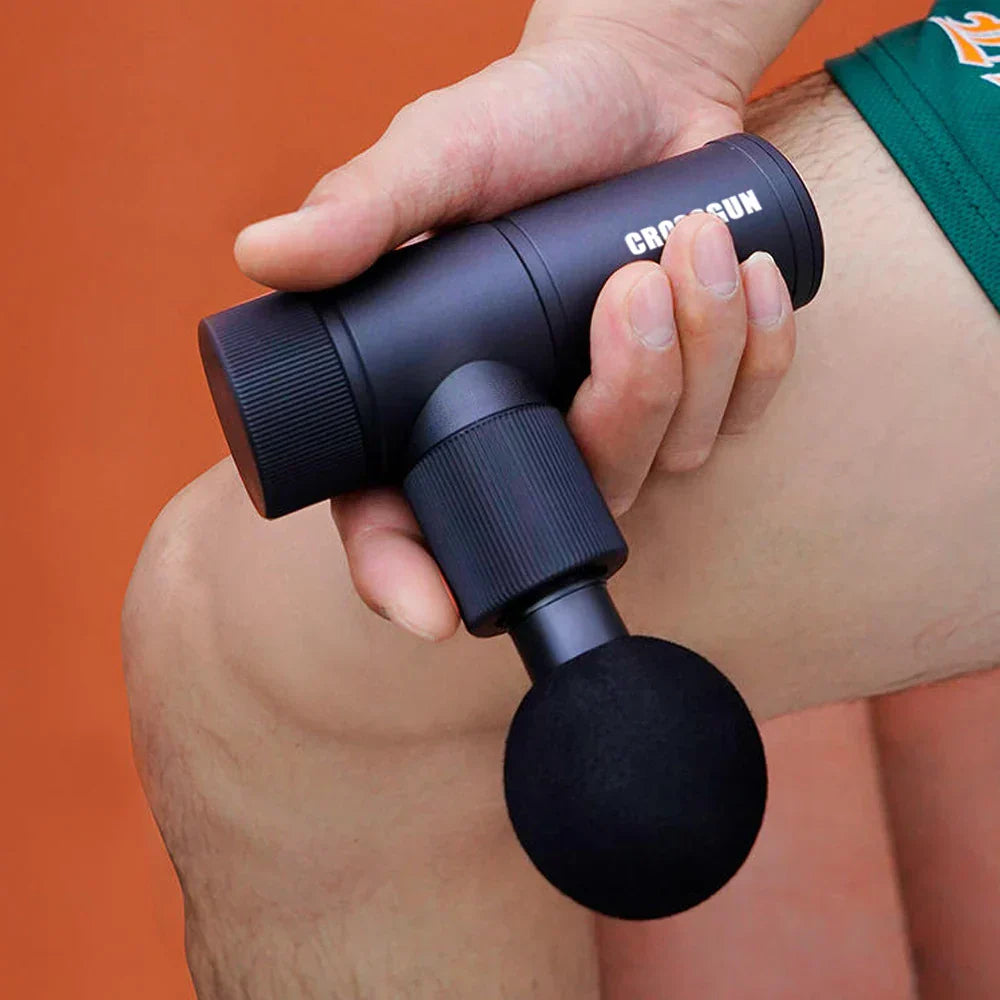 CROSSGUN Massage Gun Electric High Frequency For Fitness Slimming Body Deep Muscle Relaxation Neck Back Leg Mini Fascia Massager