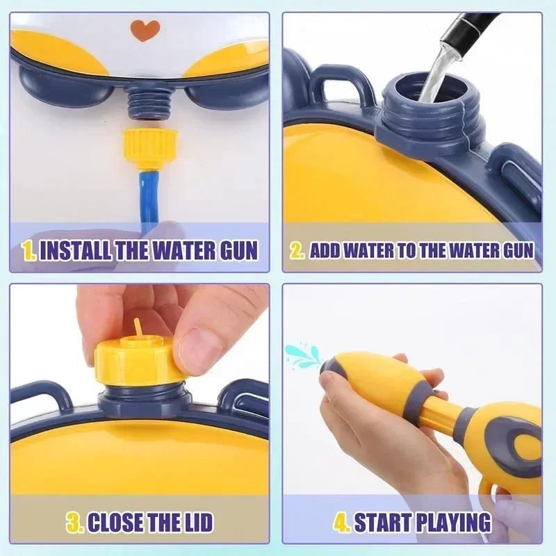 Cartoon Children Toy Animals Backpack Water Gun Summer Beach Swimming Pool Party Games Toys Water Blaster Soaker Water Toys