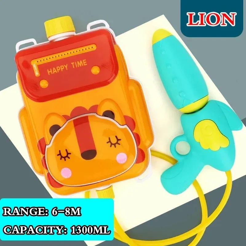Cartoon Children Toy Animals Backpack Water Gun Summer Beach Swimming Pool Party Games Toys Water Blaster Soaker Water Toys
