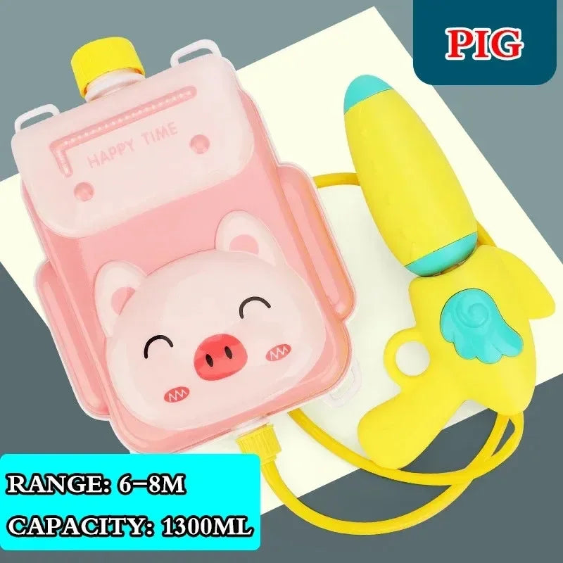 Cartoon Children Toy Animals Backpack Water Gun Summer Beach Swimming Pool Party Games Toys Water Blaster Soaker Water Toys