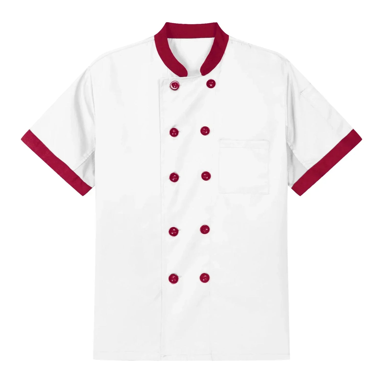 Chef's Unisex Work Uniform Mens Women Chef Shirt Cook Jacket Coat Kitchen Hotel Restaurant Canteen Waiter Cake Shop Cafe Costume