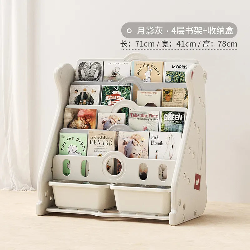 Children 039;s bookshelf storage rack integrated baby landing bookcase shelf toy small household