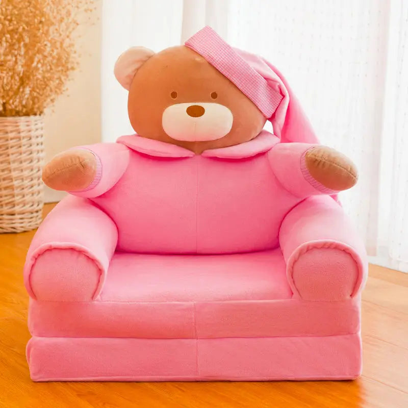 Children Folding Small Sofa Bed Nap Cartoon Cute Lazy Lying Seat Stool Removable and Washable Kids Sofa Kids Chair