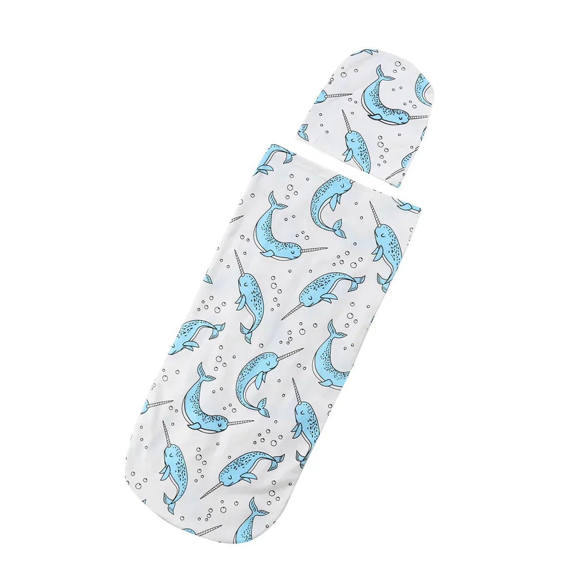 (Pack of 2) Citgeett Newborn Baby Cute Swaddle Blanket Sleeping Swaddle Muslin Wrap+Hat Anime Casual Accessories SS