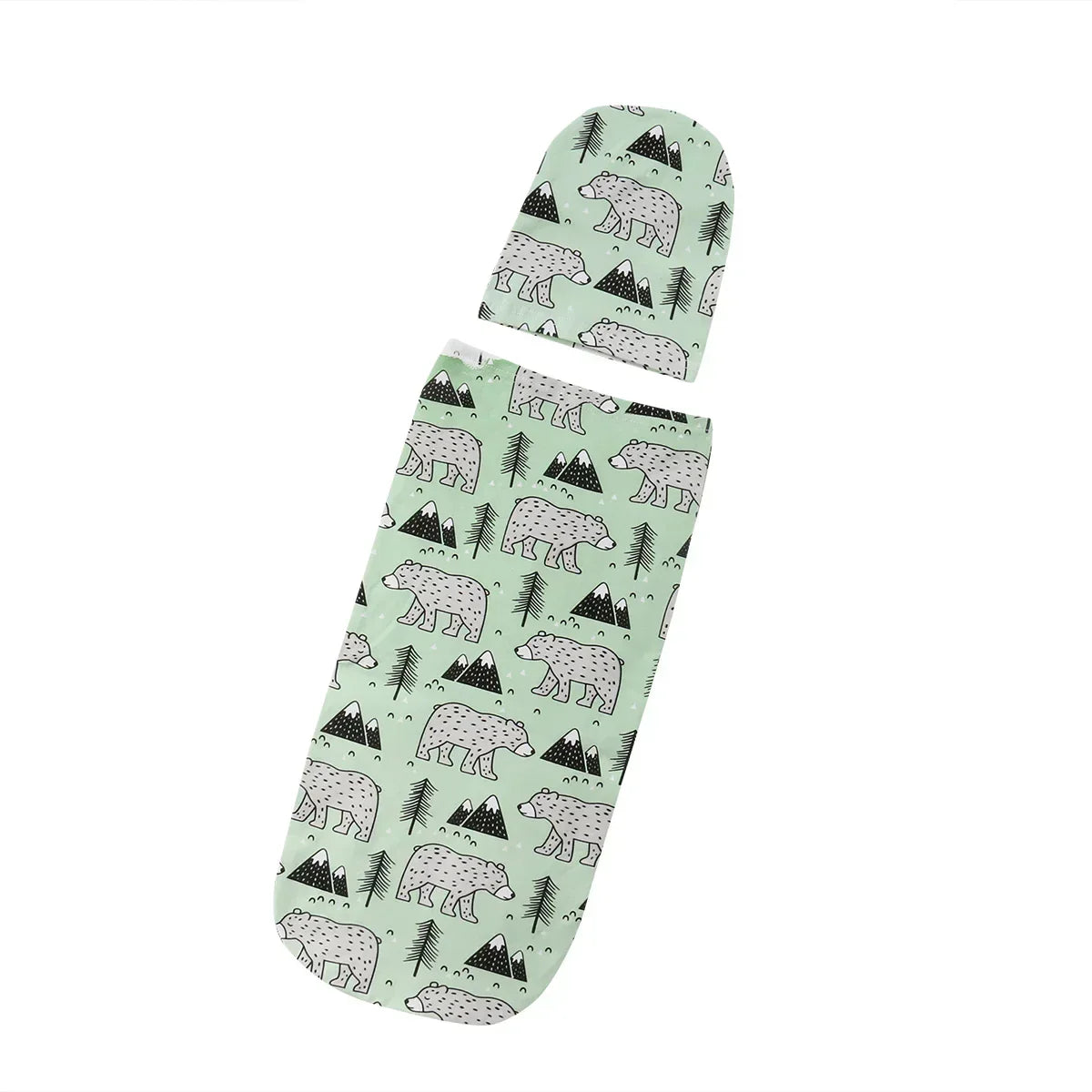 (Pack of 2) Citgeett Newborn Baby Cute Swaddle Blanket Sleeping Swaddle Muslin Wrap+Hat Anime Casual Accessories SS