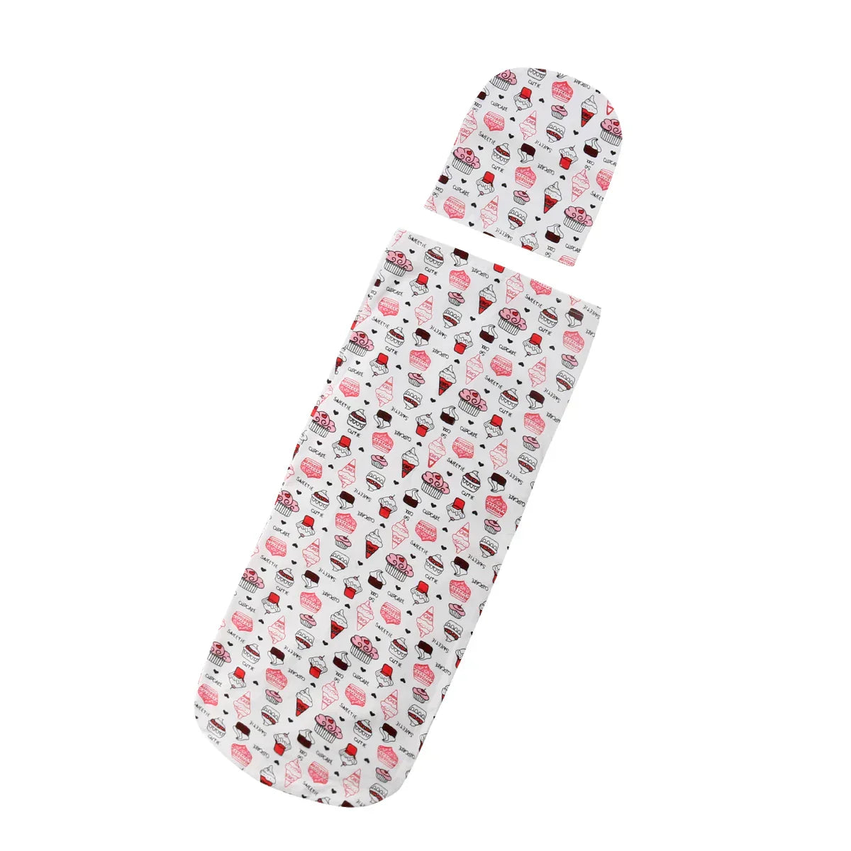 (Pack of 2) Citgeett Newborn Baby Cute Swaddle Blanket Sleeping Swaddle Muslin Wrap+Hat Anime Casual Accessories SS