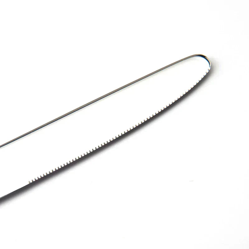 (Pack of 24) Cozy Zone Dinnerware Set Luxury Cutlery Steel Set Quality Tableware Knives Forks Dining Dinner Set Western Food Restaurant