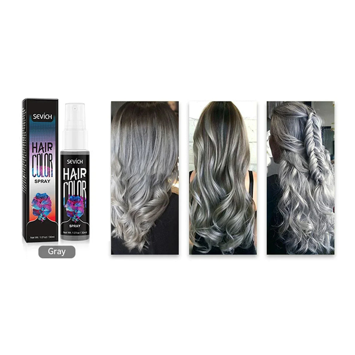 Disposable Hair Dye Spray Temporary Hair Spray DIY Salon Hair Dye Colorful Styling Long Lasting Waterproof Hair Coloring Product